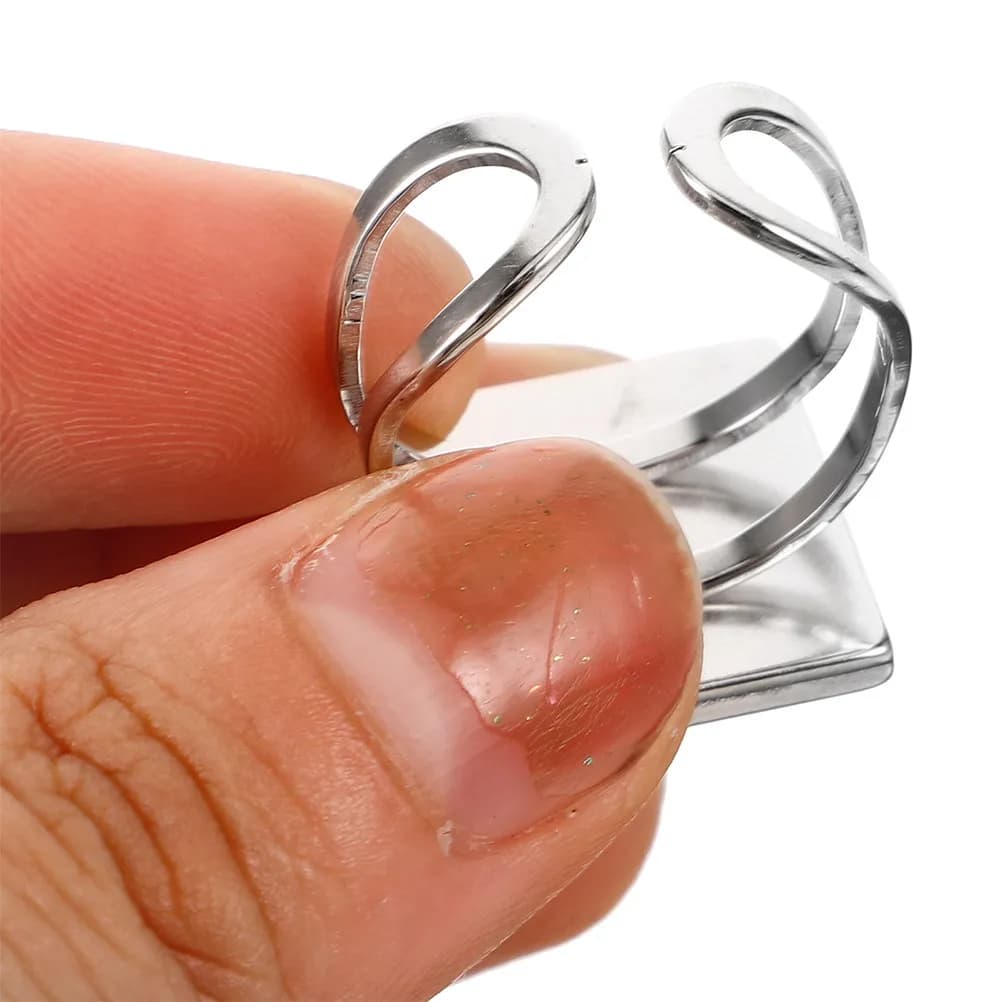 4 Pezzi Base per Anello Quadrata in Acciaio Inossidabile per Creazione Gioielli Fai da Te, Resina e Gemme, Base Piatta per Anelli