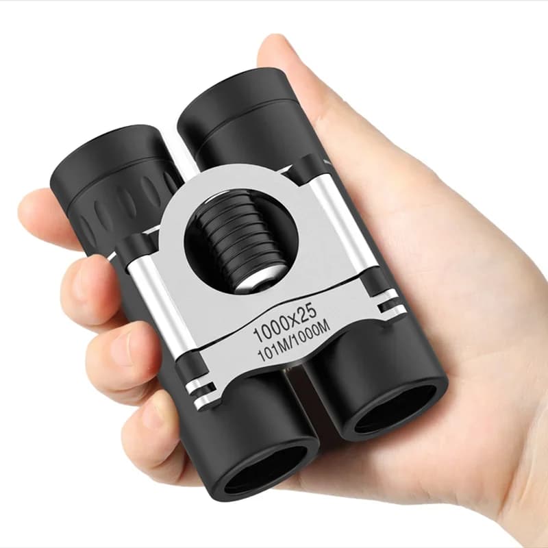 Binocolo zoom compatto 1000x25 a lungo raggio 1000m pieghevole HD potente mini telescopio BAK4 FMC ottica caccia sportiva campeggio