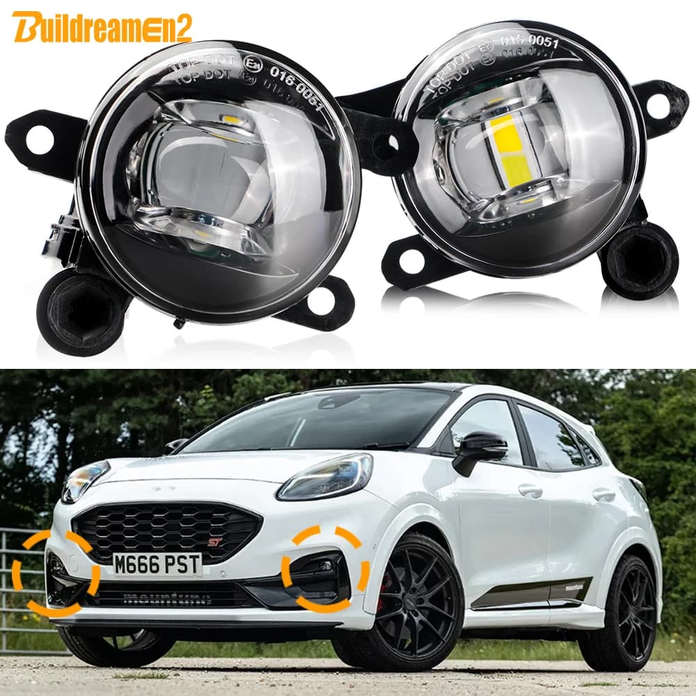 2 X Auto Canbus LED Gruppo Fendinebbia Per Ford Puma 2019 2020 2021 2022 2023 30W 8000LM Nebbia Lampada di marcia diurna DRL H11 12V