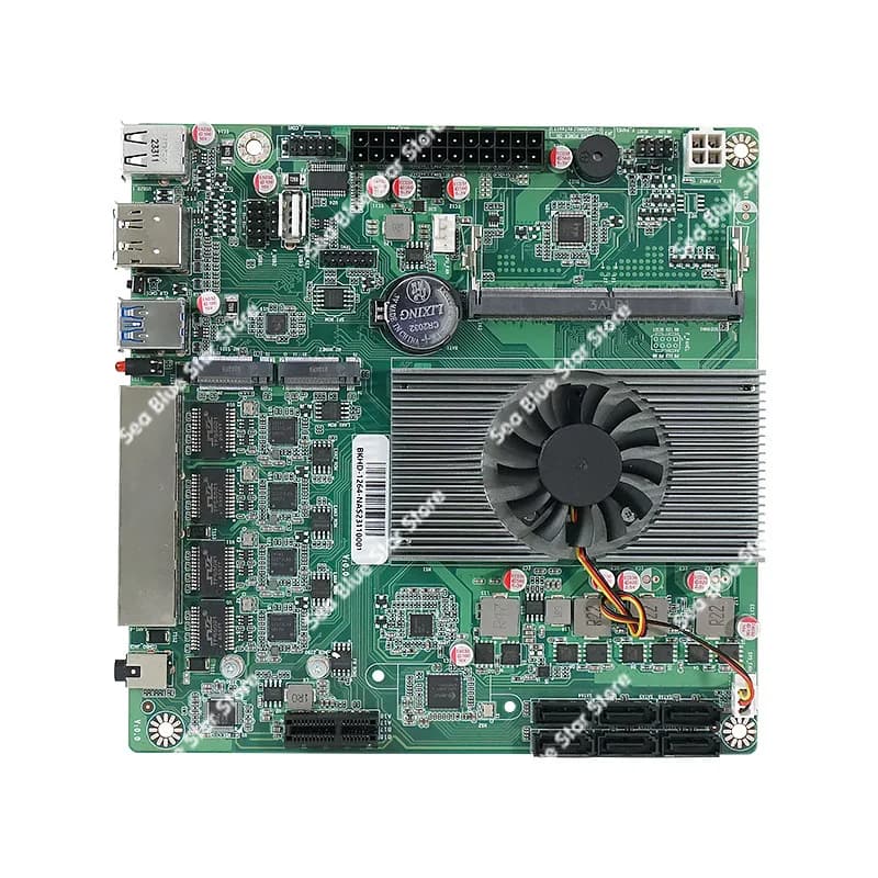 Scheda principale ITX computer industriale 6 dischi 4 rete routing morbido server di archiviazione NAS 12 generazione N305