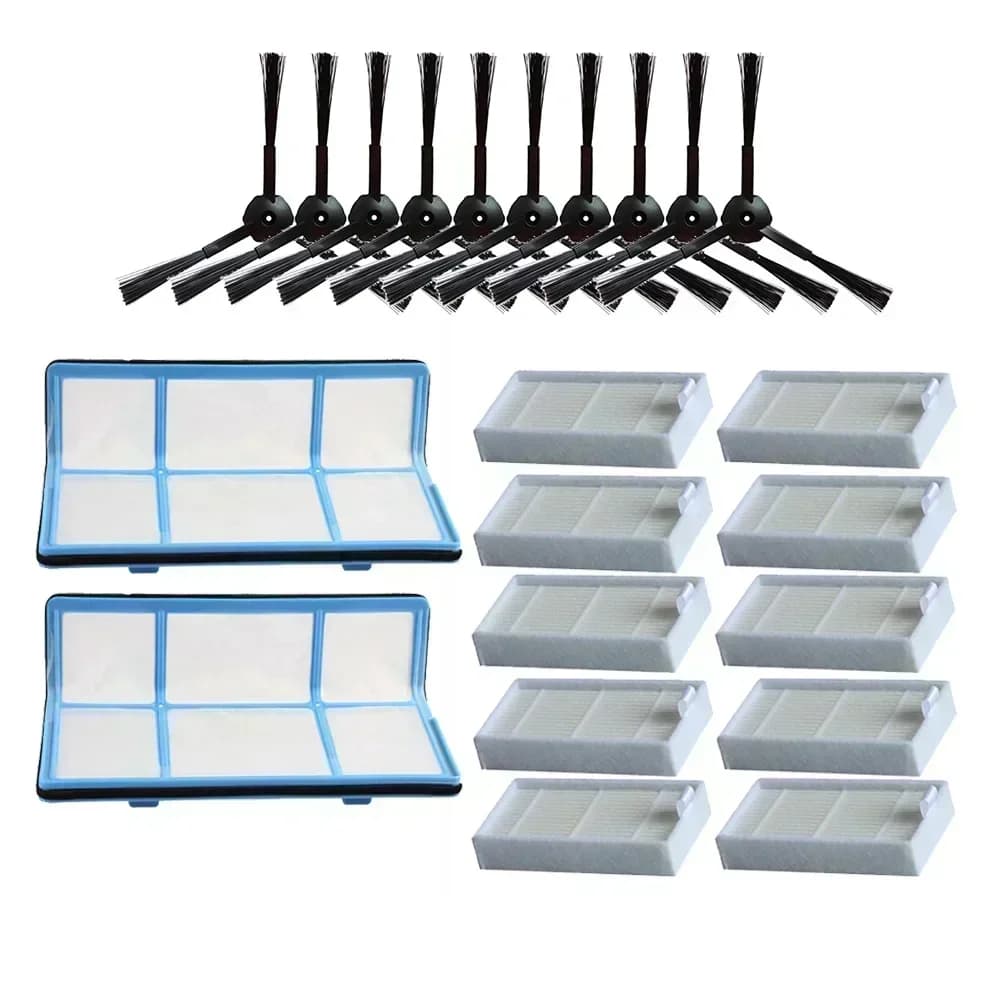 Filtro antipolvere primario Spazzola laterale Filtro Hepa efficiente per Ilife v5 v5s V3 V3s v5pro V50 V55 X5 V5s Pro Parti per aspirapolvere robot