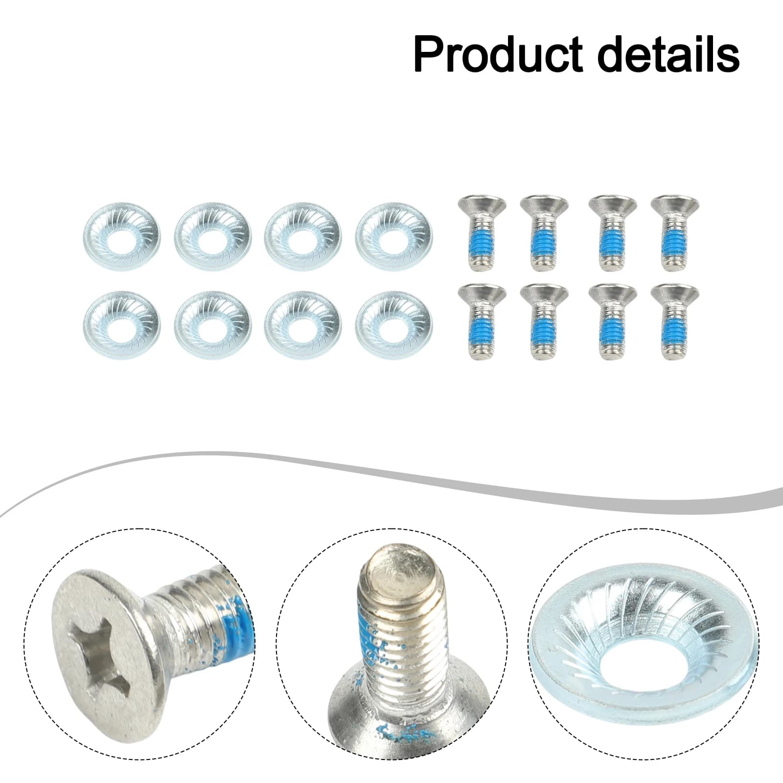 Binding Installation ID 6.4 Mm 0.25 In M6x16 Screw Metal Snowboard Screws Set Carrier Snowboard Hardware Workshop Use