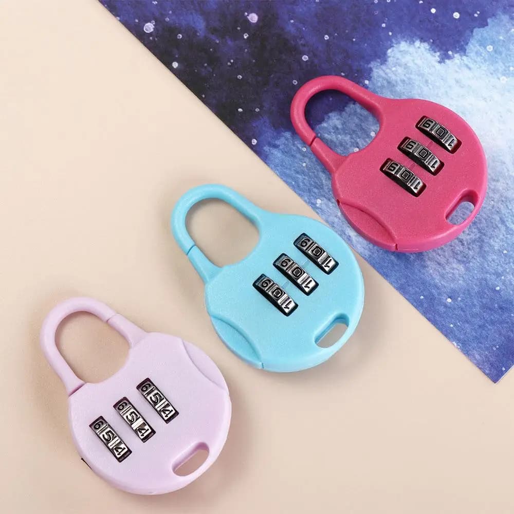Plastic Password Combination Lock Backpack Padlock Luggage Travel Lock Padlock Password Lock Gym Drawer Lock Digit Locks