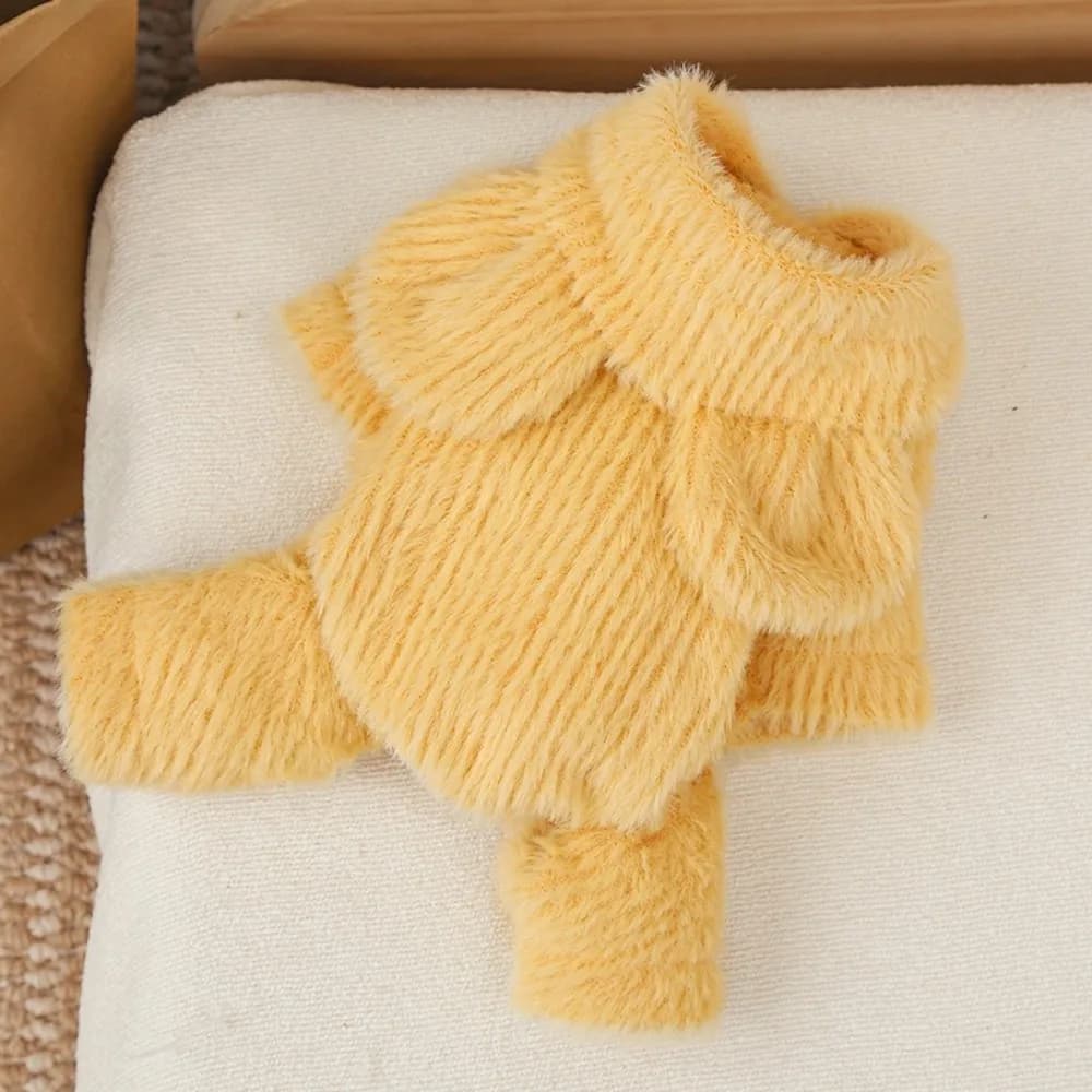 Soft Warm Puppy Winter Overall Thick Hooded Dog Jumpsuit Velvet Pet Pajamas for Cats and Dogs