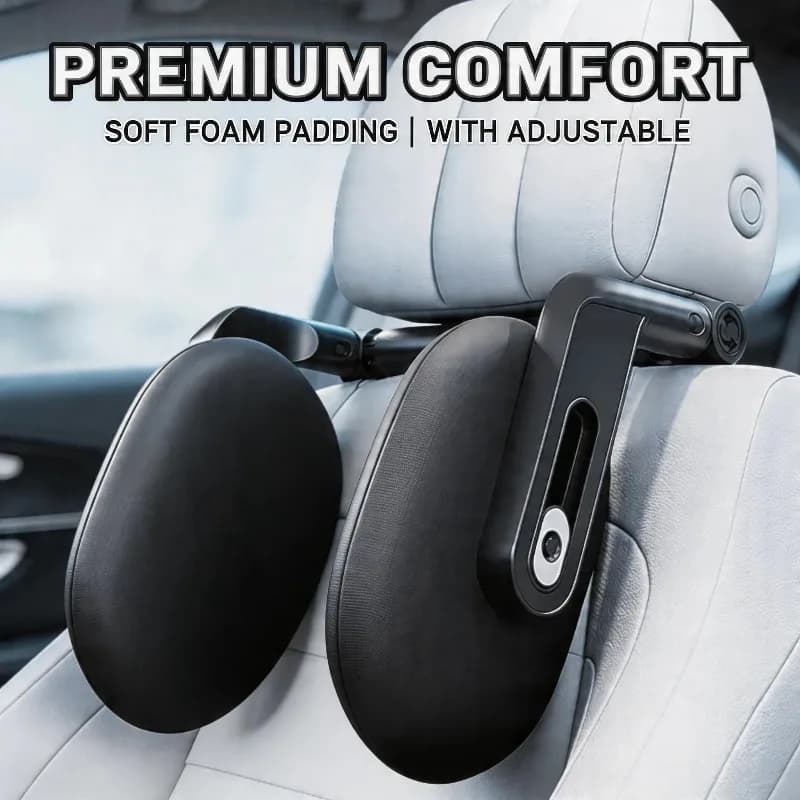 Soft Car Headrest Adjustable Support Cushion Ergonomic 3D Memory Foam Neck Pillow for Driving Road Trip and Daily Outdoor Travel