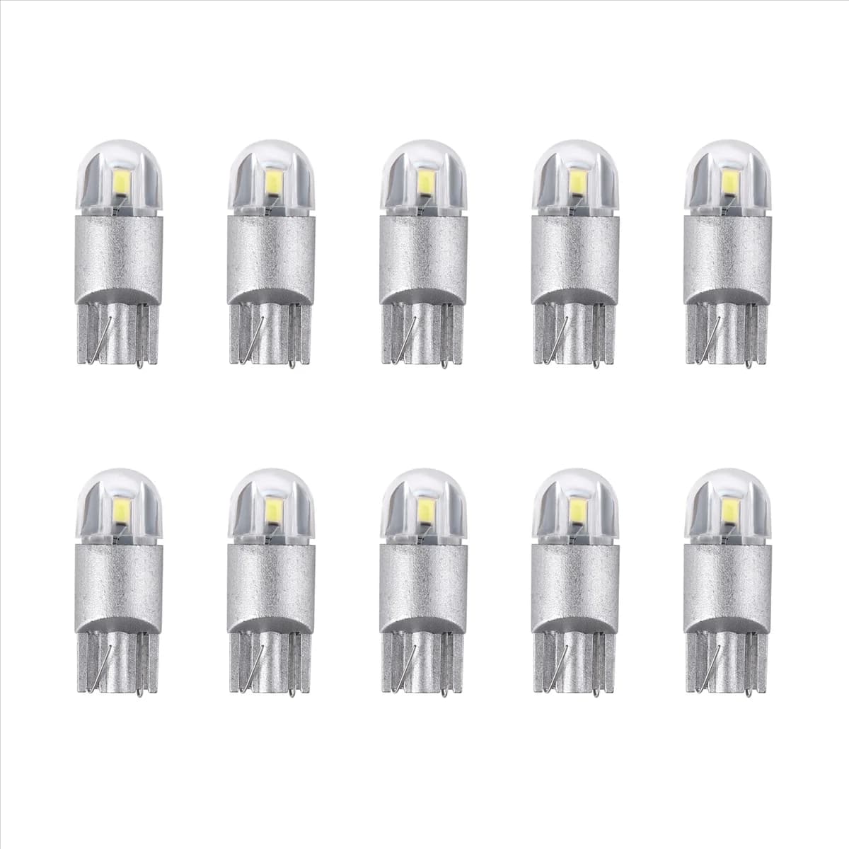 10 pezzi 6000K Canbus T10 168 194 W5W cupola licenza indicatore laterale lampadina a LED bianca