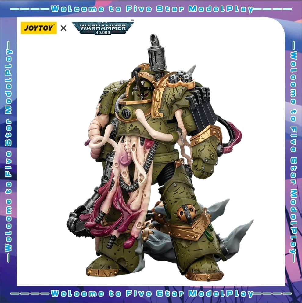【FS】JOYTOY Warhammer 40K Scala 1/18 Action Figure Death Guard Blightlord Terminator 2 Modelli Giocattoli Regalo