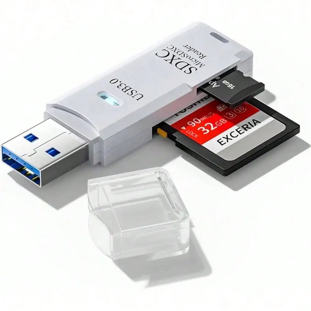 Lettore di schede Micro SD USB 3.0, adattatore da lettore di schede SD 2-in-1 a USB da 5 Gbps, lettore di schede di memoria Wansurs per SDXC, SDH (1 pezzo, nero)