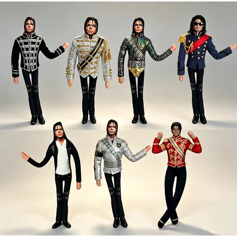 Michael Jackson Mummified Rat Plushie Poseable MJ Doll with Bendable Wire Skeleto Funny Prank Gift for Fans