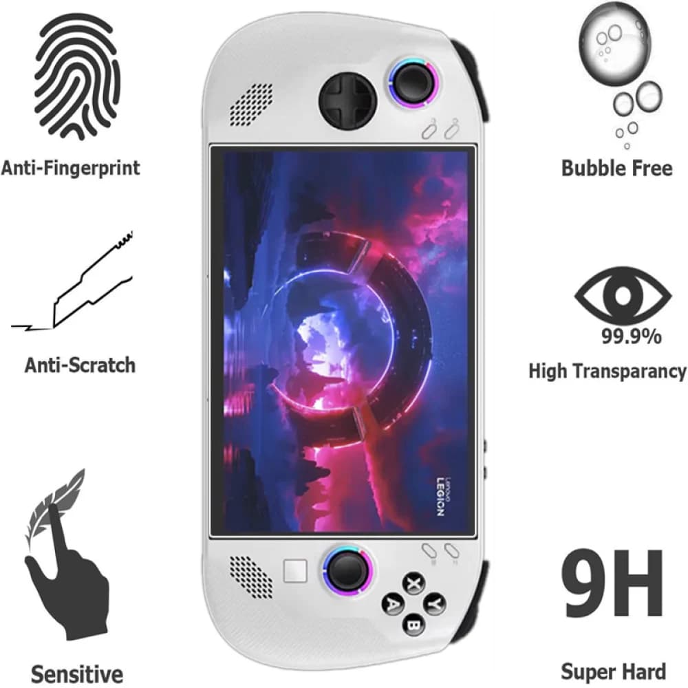 Proteggi schermo in vetro temperato per console di gioco portatile Legion Go S, Ultra HD, antigraffio, anti-impronte, pellicola protettiva