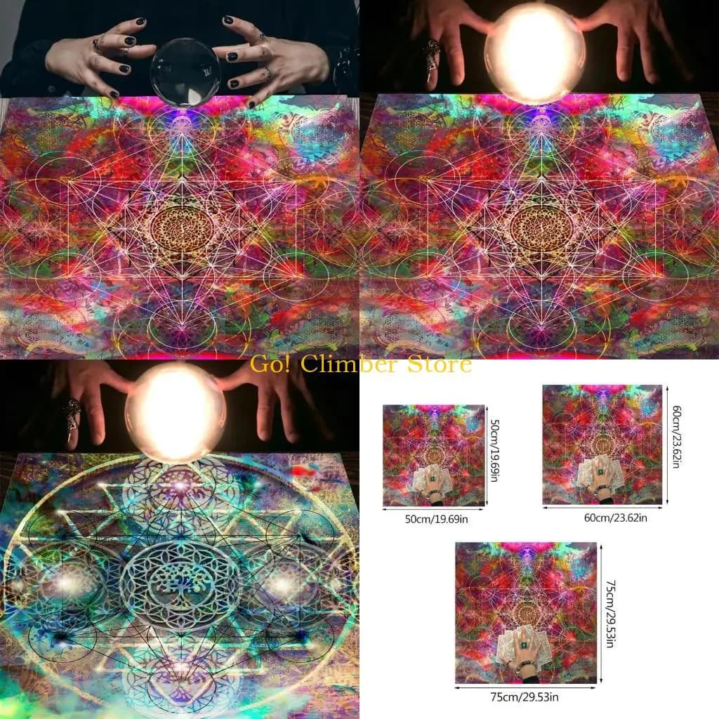 Q84C Flanella Tarocchi Astrologia Tovaglia Divinazione Altare Carte Copritavolo in stoffa