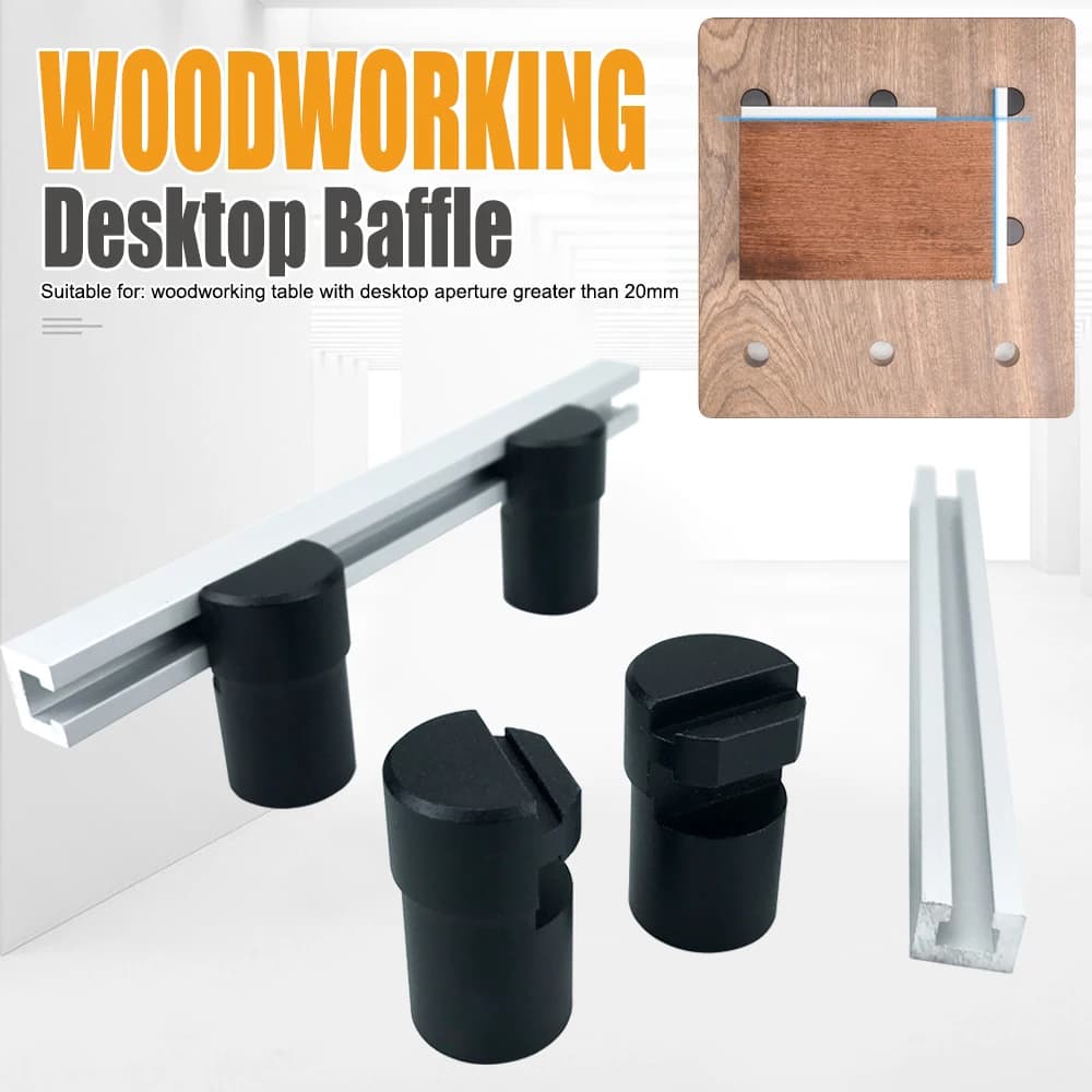 2 Pack Table Planing Stop Bench morsetto per cani per T-Track lavorazione del legno tavolo fai da te banco di posizionamento piallatura Stop deflettore