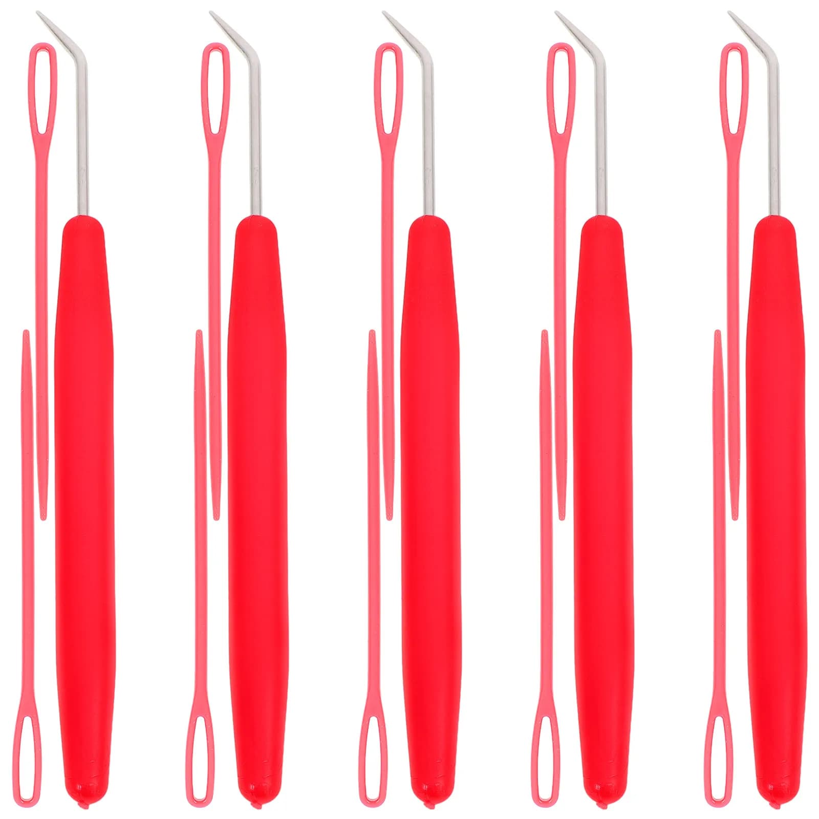 15Pcs Crochet Hooks Set Stainless Steel Hooks with Ergonomic Plastic Handles Perfect for Sweater Needle Projects Scarf Hat