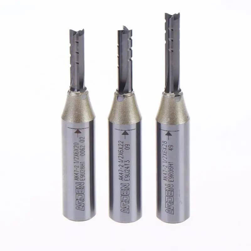 3 Flutes TCT Straight Router Bit 3-blade Cutting CNC Milling Cutter Carbide Cutter For Wood MDF Multilayer Particle Board