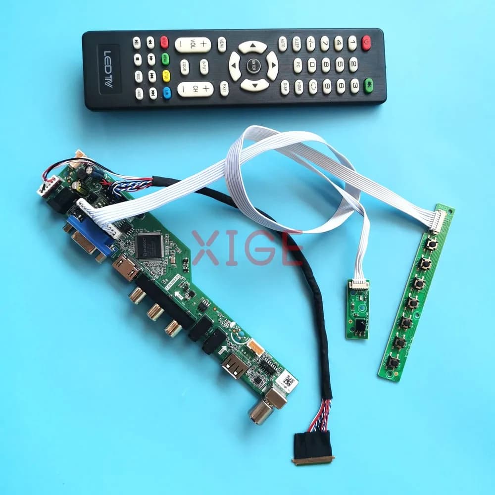 Kit scheda controller driver fai da te per LP156WH2(TL) LP156WH2-TLA1 15.6 "1366x768 HDMI + VGA + AV + USB 40Pin LVDS TV analogica schermo del computer portatile