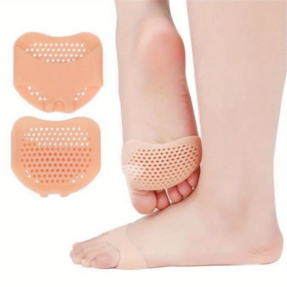 5 paia di cuscini in silicone per l'avampiede per alleviare il dolore, morbidi cuscinetti antiscivolo a nido d'ape per tacchi alti da donna, solette protettive per i piedi