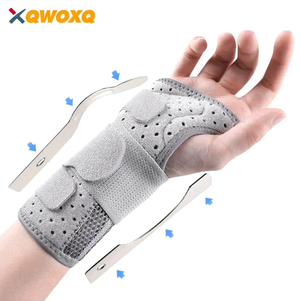 Wrist Brace Carpal Tunnel Right Left Hand Night Wrist Sleep Supports Splints Arm Stabilizer Compression Sleeve Adjustable Straps
