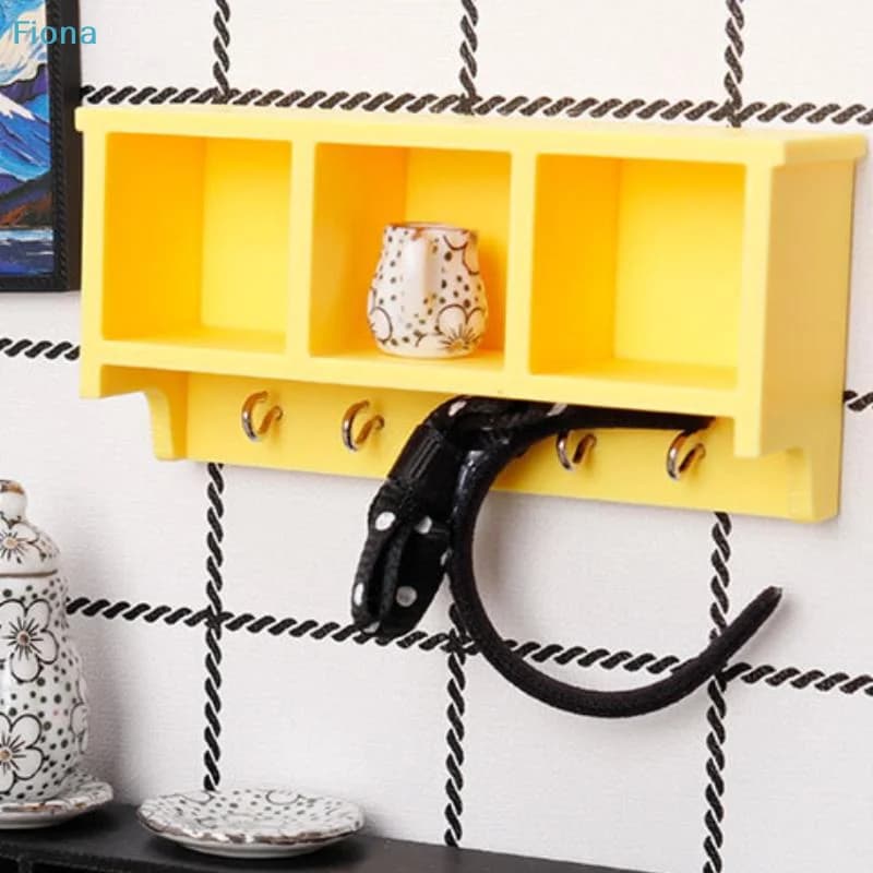 ✔ Scaffale da parete per casa delle bambole 1/12 per decorazione micro paesaggistica, modello di cibo in miniatura, giocattolo per gioco di ruolo, accessori per casa delle bambole
