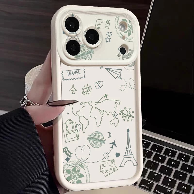Cartoon Pattern TPU Phone Case For iPhone 17 Pro 17e 15 16 Pro Max 14 13 Pro Max 16e Soft Silicone Camera Protective Back Cover
