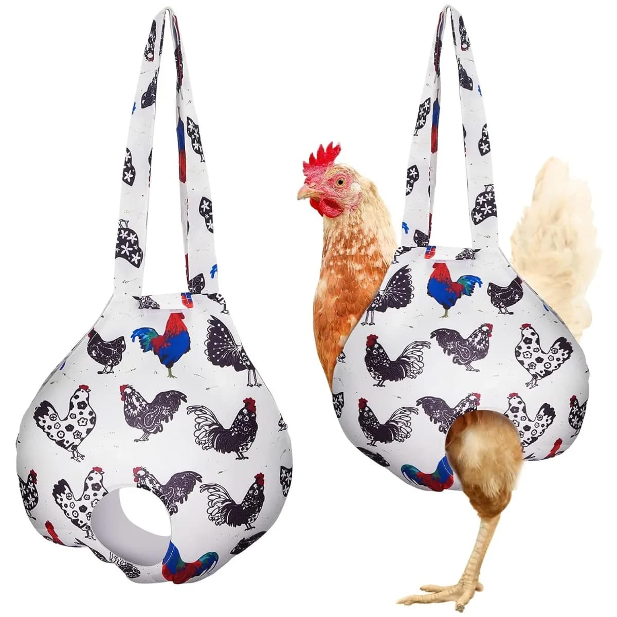 Borsa Trasportino per Polli, Anatre e Galli - Comoda Borsa a Tracolla Portatile per Viaggi e Gite con Animali da Fattoria