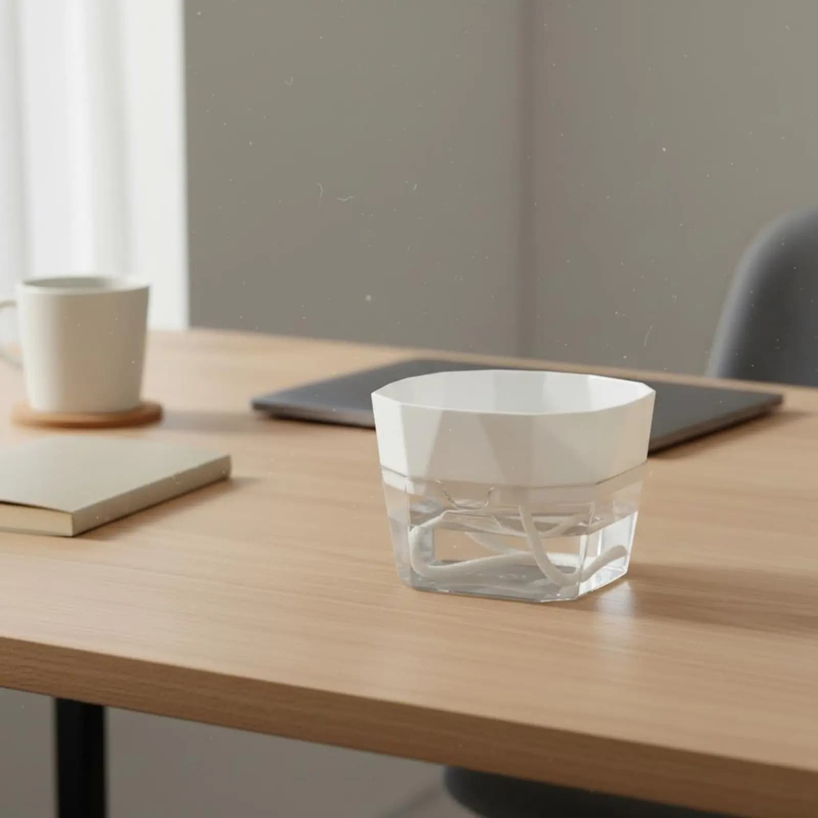 Vaso Idroponico a 2 Livelli per Forzare le Germogli, Fioriera con Irrigazione Automatica, Base Trasparente, Vaso per Fiori per Amanti delle Piante