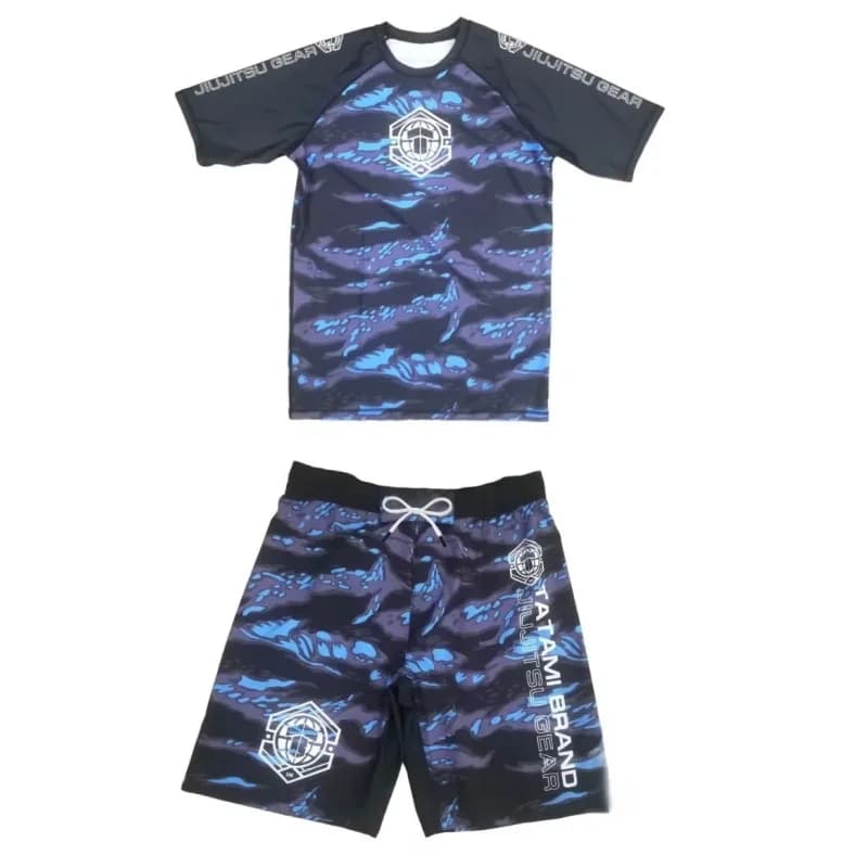 Nuova Tuta da Combattimento Estiva 2026 Traspirante ad Asciugatura Rapida, T-Shirt a Maniche Corte e Pantaloncini Mimetici, Abbigliamento Sportivo da Allenamento Jiu-Jitsu per Uomo