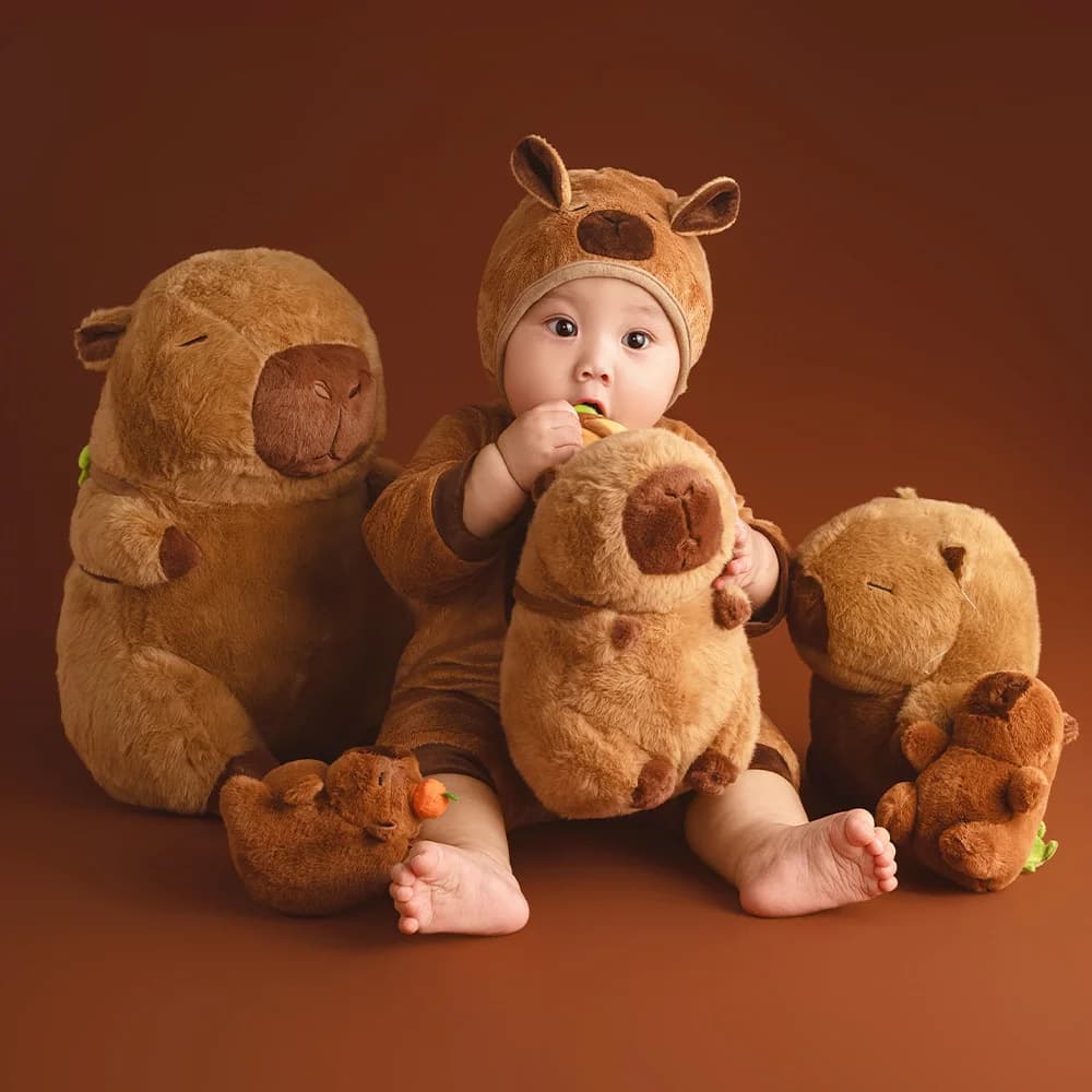 Set di Accessori per Fotografia a Tema Celebrazione 100 Giorni del Bambino, Tutina+Cappello per Neonati, Peluche Morbidi, Accessori per Studio
