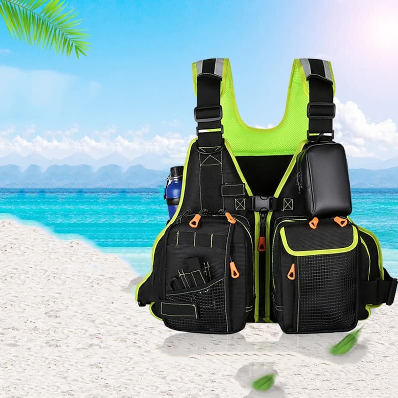 Giubbotto di Salvataggio Luya per Pesca all'Aperto, Gilet Multitasche Galleggiante per Pesca in Mare, Surf e Nuoto, Nuovo Stile 2026