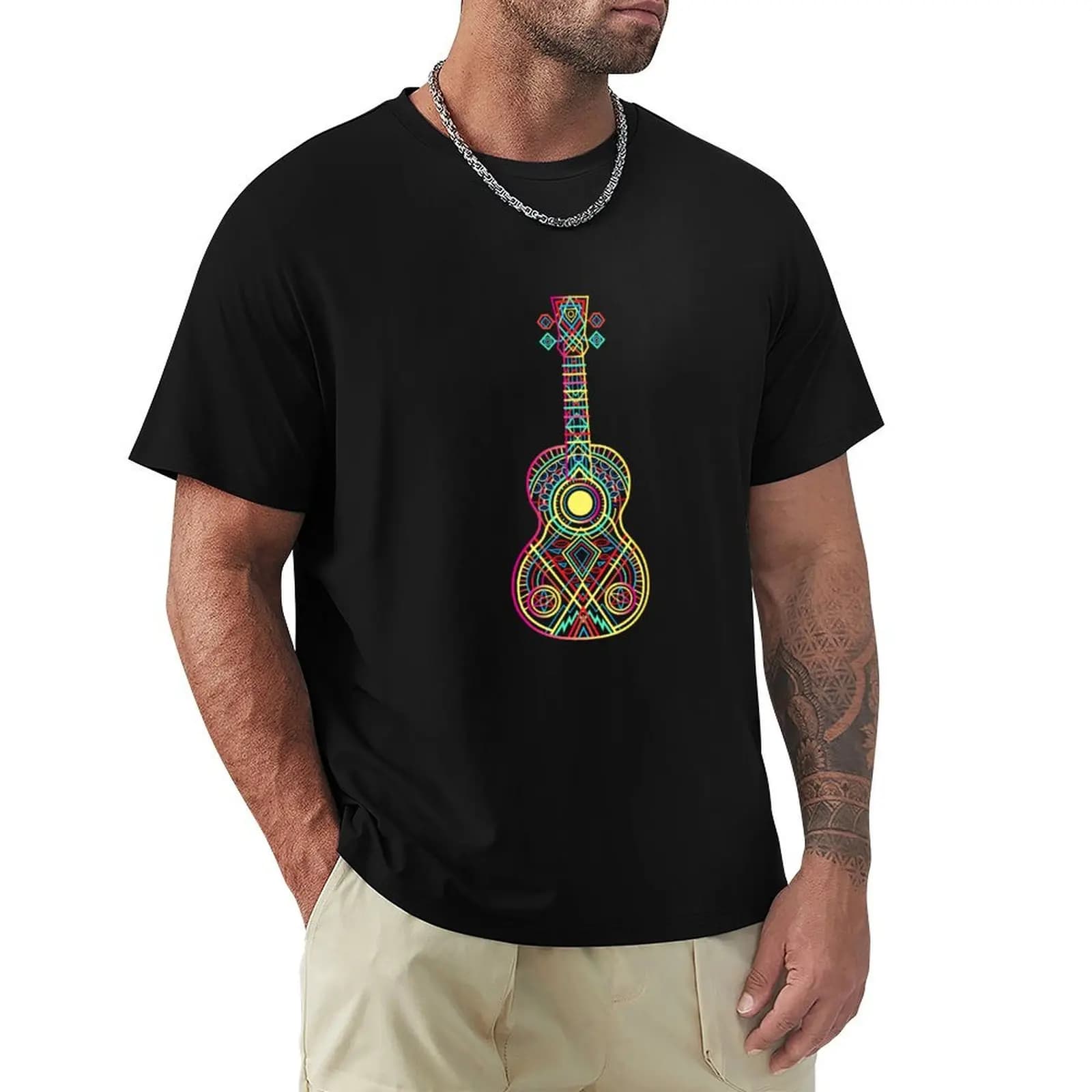 NO TEXT 2023 String Theory 2: Sunshine (consigliato: stampa su sfondo scuro) - T-shirt a maniche corte 100 Days of Ukulele Festival