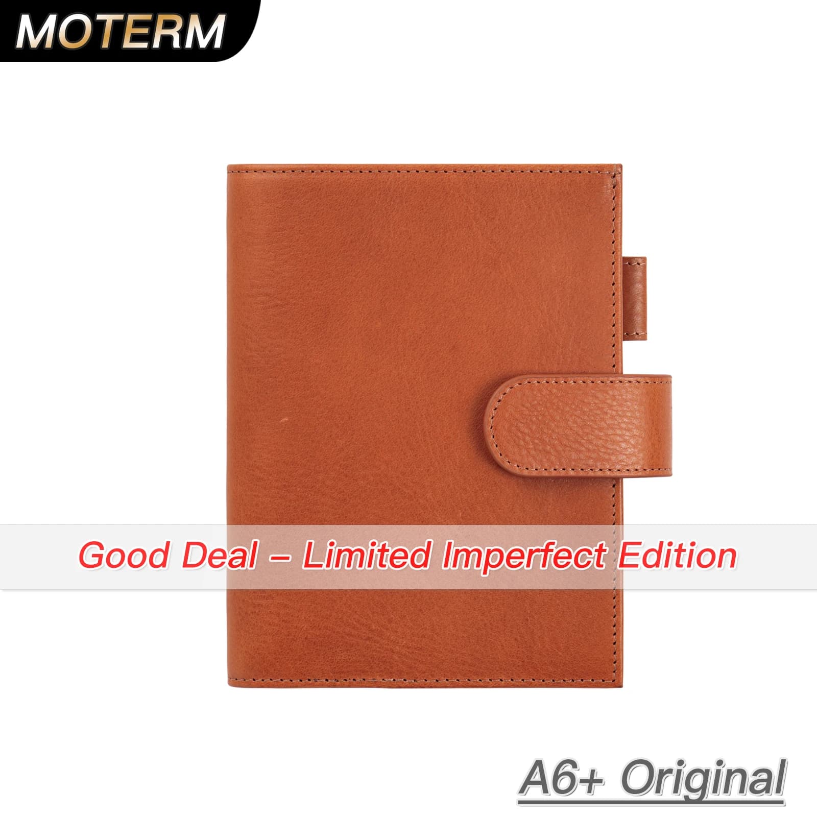 Copertina originale A6 Plus in pelle conciata al vegetale a pieno fiore con motivo imperfetto limitato per l'organizzatore del planner del taccuino della Stalogy A6