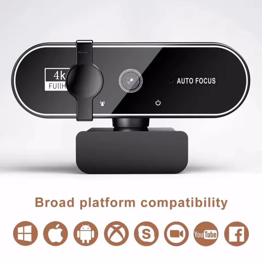 Webcam 4K Video Camera Web streaming with automatic focus 2K with microphone 30fps Full HD 1080P USB Webcam for PC/computer/laptop