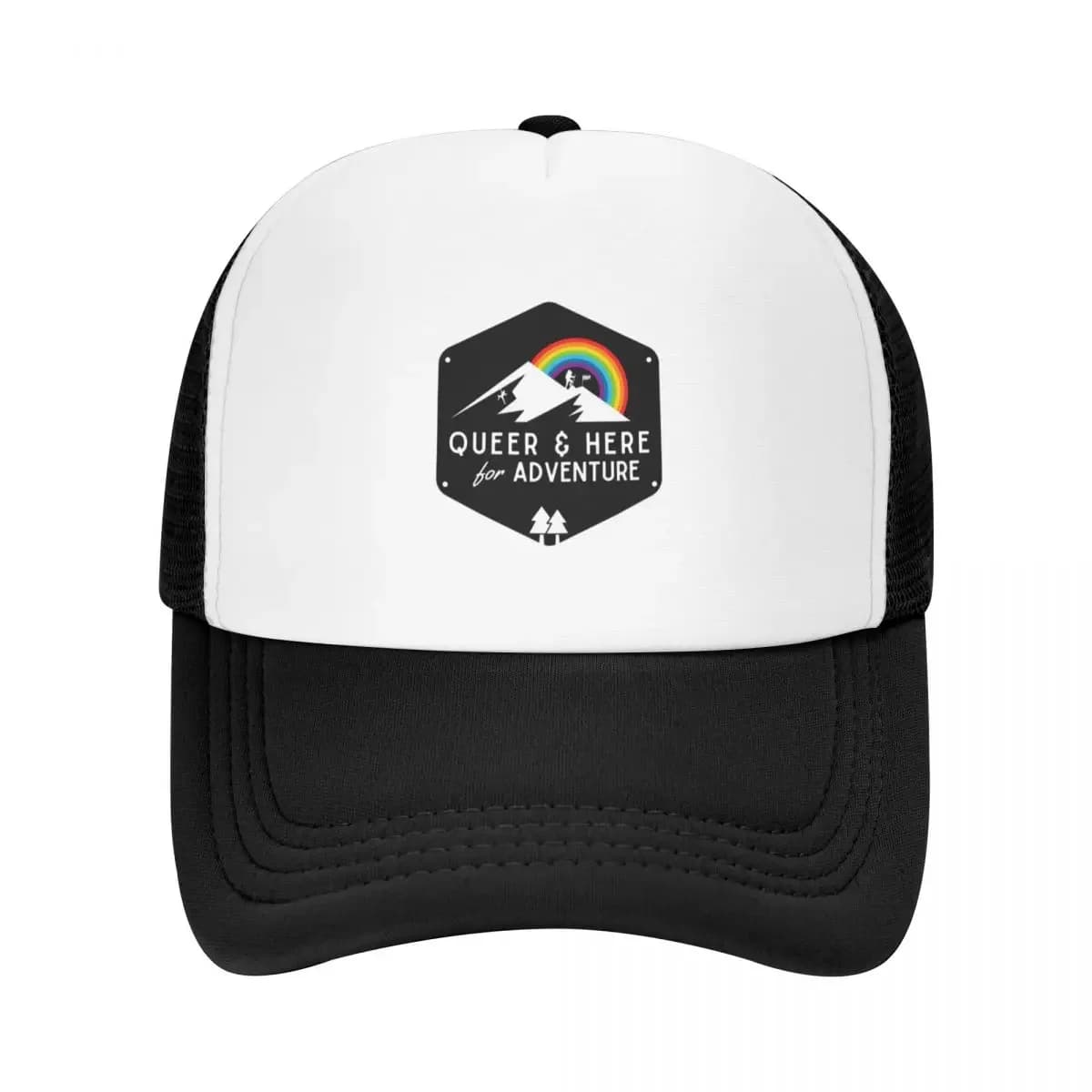 Queer & Here for Adventure Berretto da baseball berretto firmato Cappello da spiaggia estivo Berretti da donna da uomo