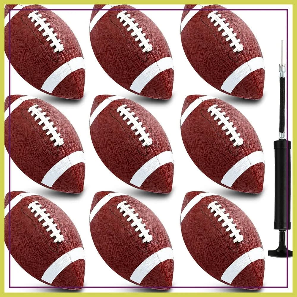 Palloni da Calcio in Pelle Composita Misura Ufficiale con Pompa per Allenamento Indoor e Outdoor e Gioco Ricreativo - Confezione Multipla