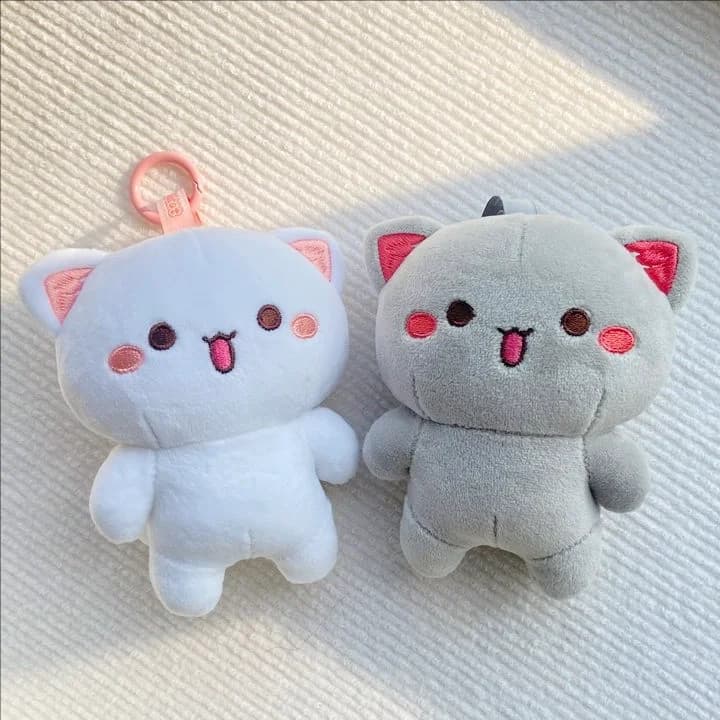 Kawaii Mitao Gatto Pesca Gatto Peluche Ciondolo Bambola Peluche Ripiene 10 cm Bambole Animali Morbido Cartone Animato Gatto Coppia Regalo Ciondolo
