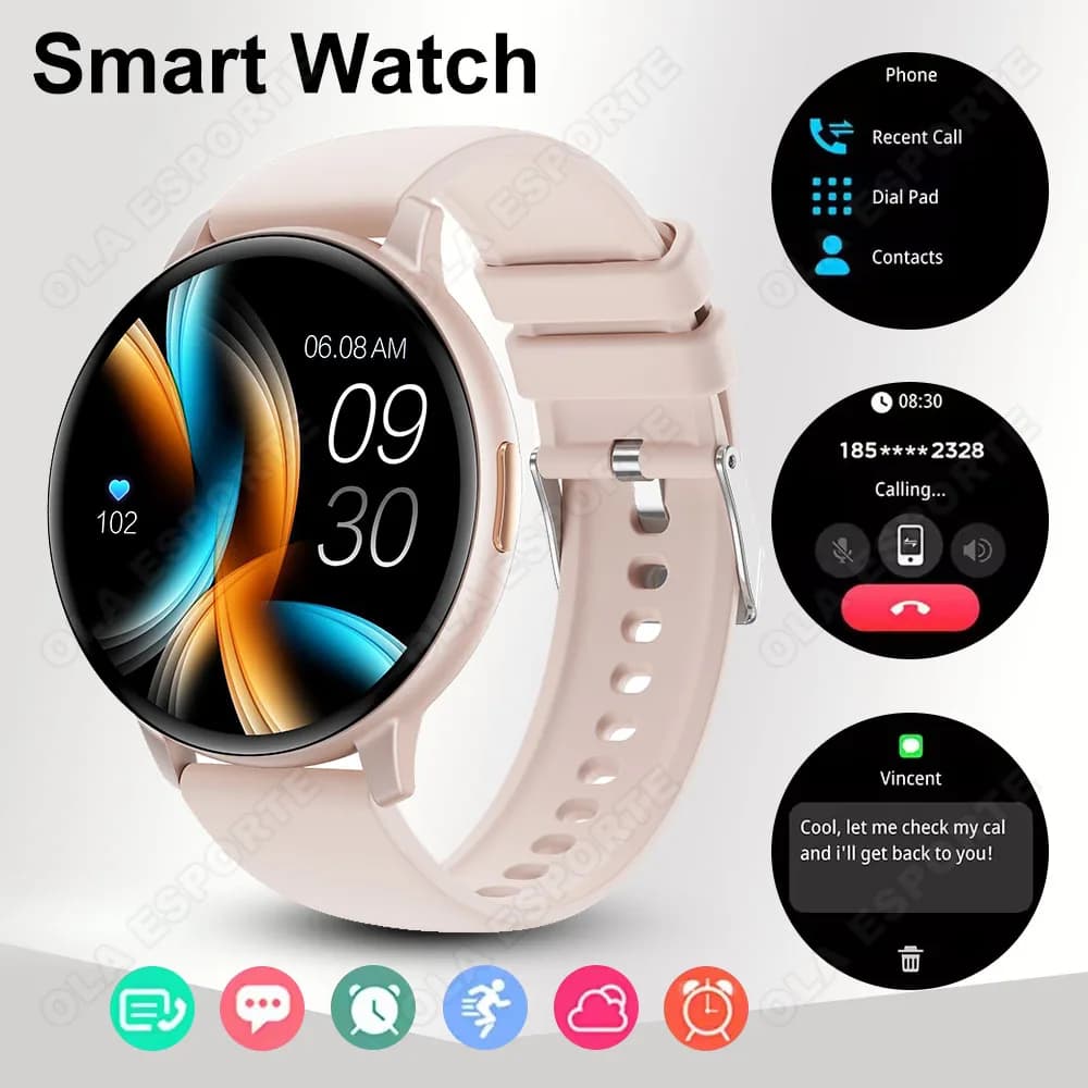New Sports Watch Smart For Women Men 1.38 "AMOLED Screen Bluetooth Called Monitoring Sleep Cardiac Frequency Health Smartwatch Waterproof