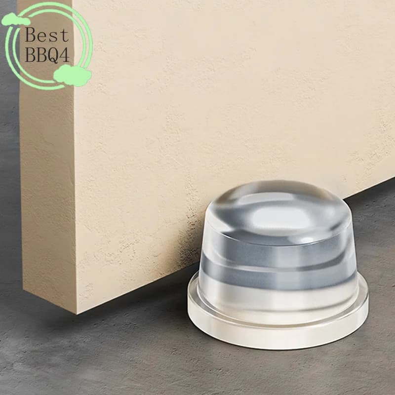(BBQ4)1/3/5PCS Transparent Silicone Door Stopper No Drill Anti Bump Pad For Office Home Safety Protection Dodgers Door Stop