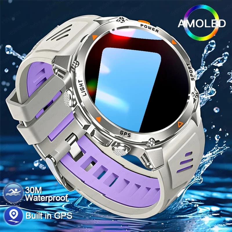 GUHUAVMI 2025 New Dual-band GPS Swim Smart Watch Compass IP68 Professional Waterproof Sport Call Bluetooth Smart Watches For Men