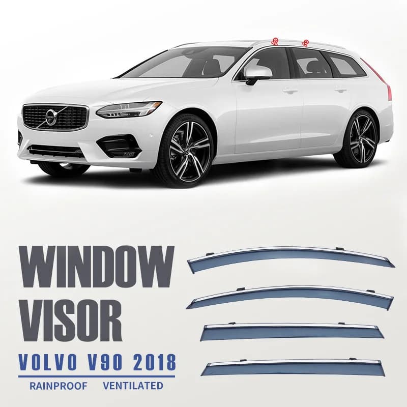 Per VOLVO V90 2018 + Finestra di Automobile Visiera Tenda Shelter Parabrezza Finestrino Laterale Pioggia Parasole Accessori Auto Car Styling