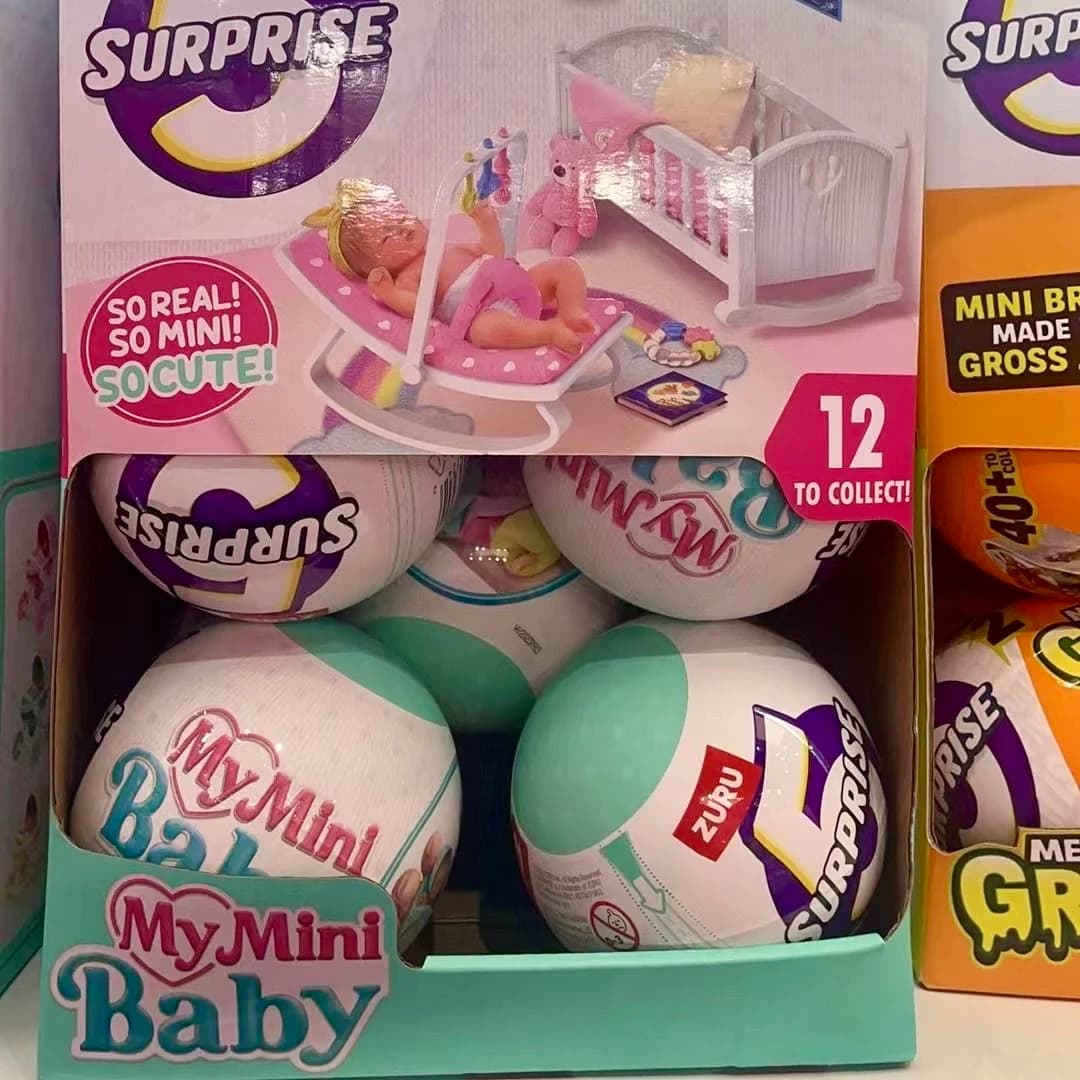 Zuru 5 Surprise Mini Marche Giocattoli Il mio Mini Passeggino Baby Surprise Ball Doll Regalo carino Decorazione giocattolo in miniatura Giocattoli per bambini Regalo