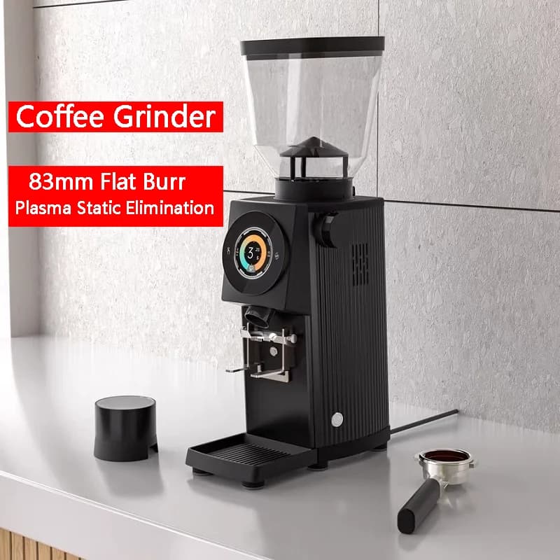 GE83 Commercial Coffee Grinder Plasma Static Elimination Design 83mm Flat Burr Espresso Coffee Bean Miller