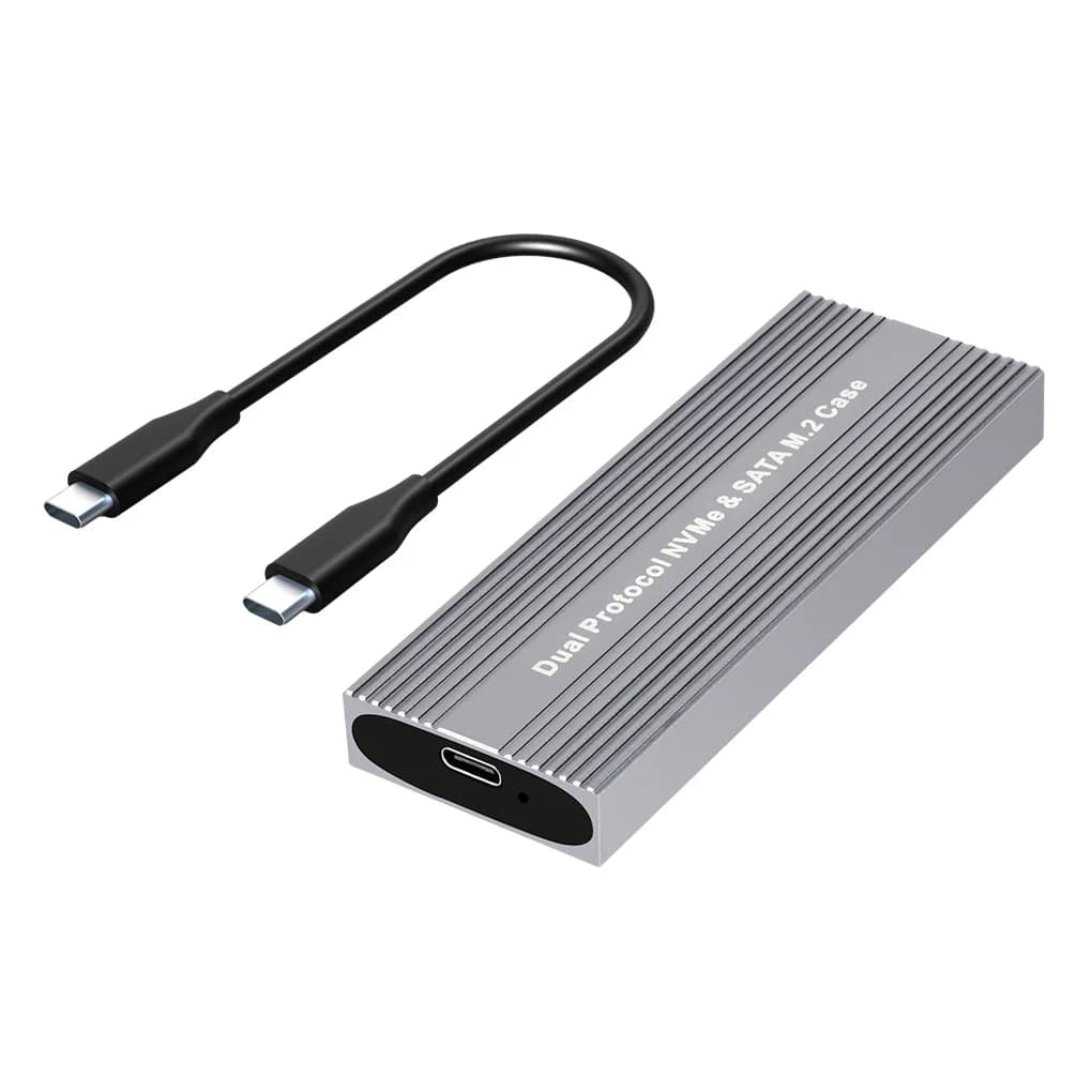 Custodia per SSD Nvme Custodia in lega di alluminio Installazione gratuita Custodia esterna per SSD Custodia per Nvme M2 Custodia per SSD M2 Facile da usare
