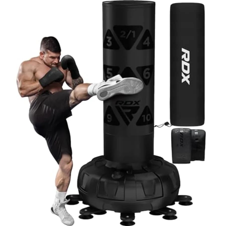 Boxing bag XXL 330LBS with Gloves and Covers, Boxing bag 72 Inches for Adults with 17 Inch Black Suction Cup Base
