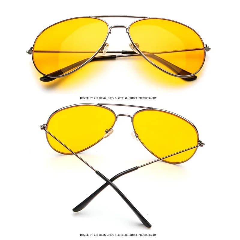 RMM brand High quality pilot sunglasses HD unisex Mirror sunglasses yellow night vision glasses for men women 200000297