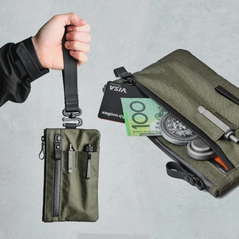 Borsa Borsa impermeabile Organizzatore Blocco RFID Bracciale con cerniera Frizione Porta passaporto Portafoglio Essentials Organizer Slot per scheda esterna