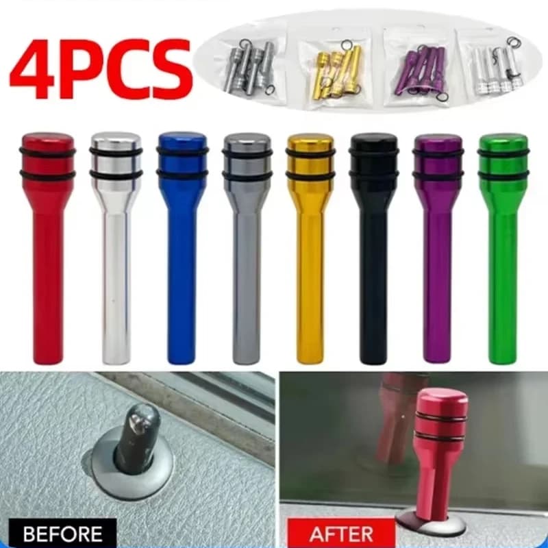 2/4Pcs Car Door Lock Pin Door Lock Rod 49mm Knob Pull Security Insurance Auto Universal Security Door Lock Picking Latch Pins