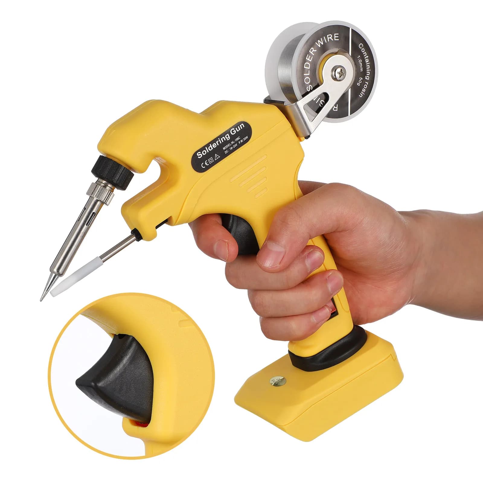 Kit Saldatore Senza Fili con Riscaldamento Rapido, Riscaldatore in Ceramica Portatile per Riparazioni Elettroniche, Creazione di Gioielli, Saldatura di Circuiti Stampati