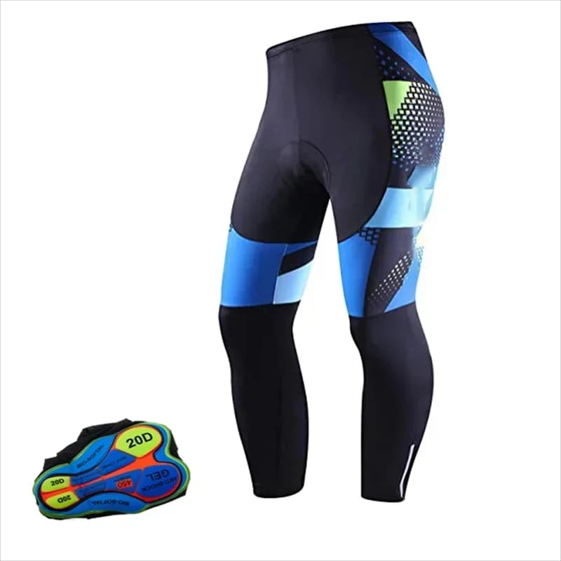 Protezione UV Aderente Intimo da uomo Spugna Gel 20D Imbottito Bici Antiurto Downhill Pendenza Pantaloni lunghi Ciclismo