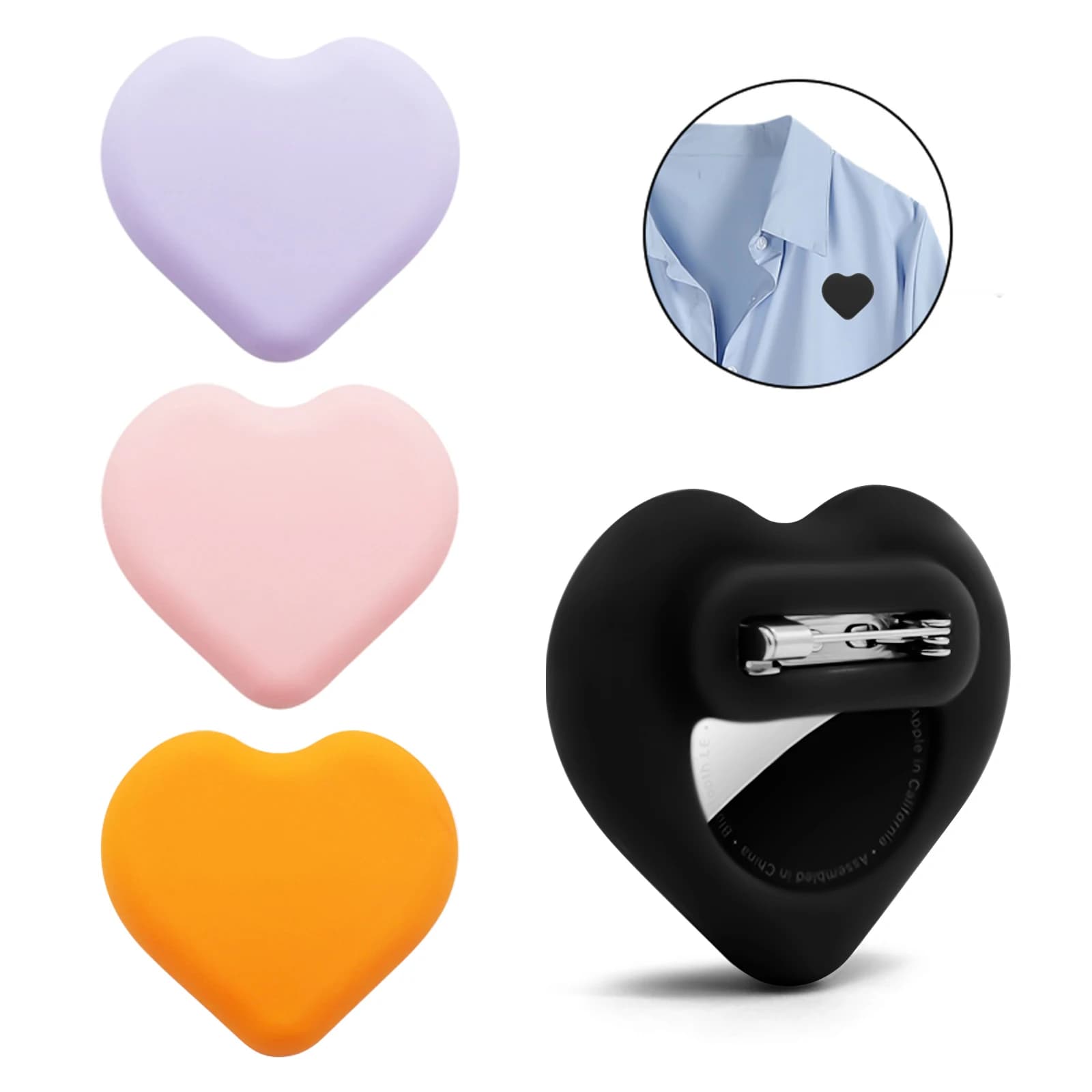 Supporto nascosto AirTag per bambini, custodia AirTag in silicone con spilla da balia, copertura anti-smarrimento per bambini, anziani, bagagli, abbigliamento
