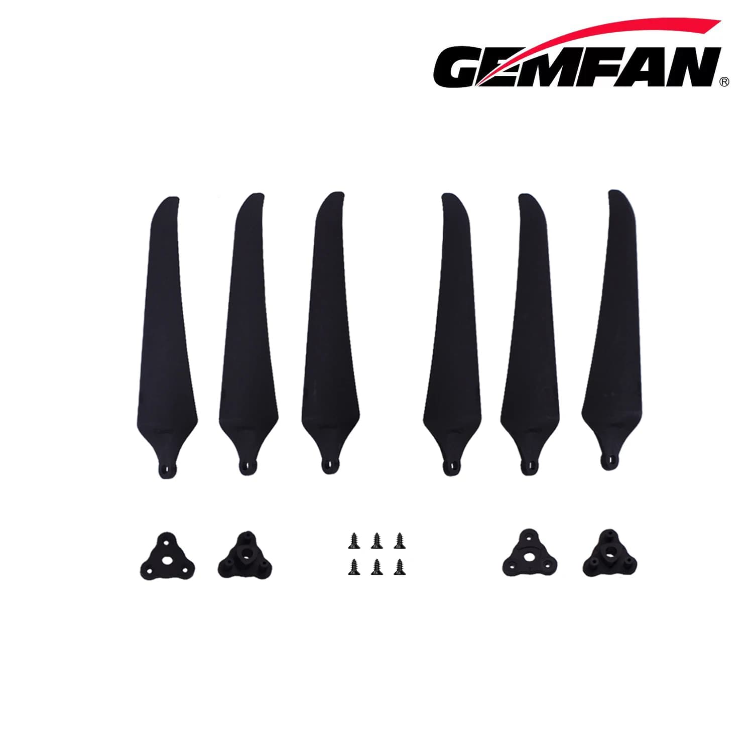 Gemfan 1051F-3 Elica pieghevole a 3 pale da 254 mm, passo 5,1 pollici, fibra di vetro in nylon per motore 3214 800KV, set da 2 paia