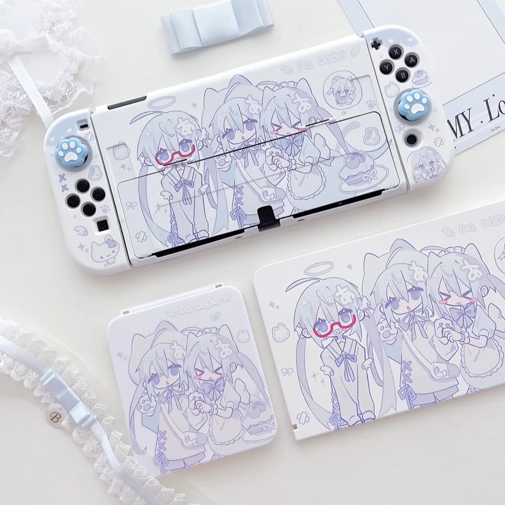 Custodia protettiva originale per interruttore nuovo stile Y2K Custodia per console Kawaii Girl per Nintendo Switch 2 Controller OLDE/Lite Custodia Joy-Con